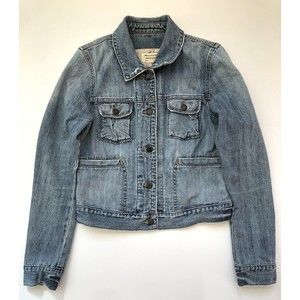 Abercrombie & Fitch Women’s Distressed Denim Jacket Size Med